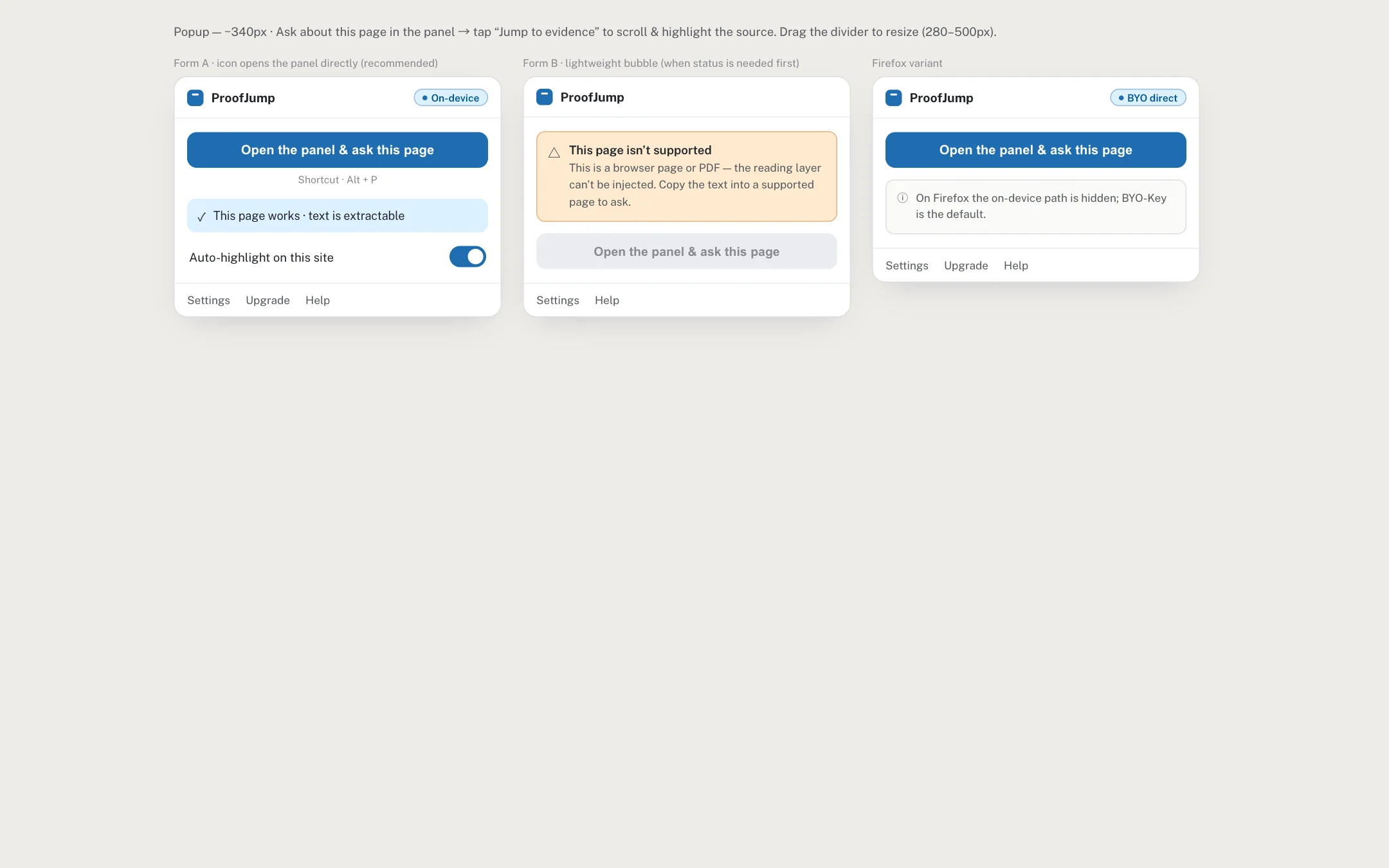 ProofJump — popup